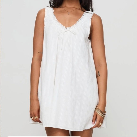 Princess Polly White Ruffle Mini Dress - Picture 12 of 12